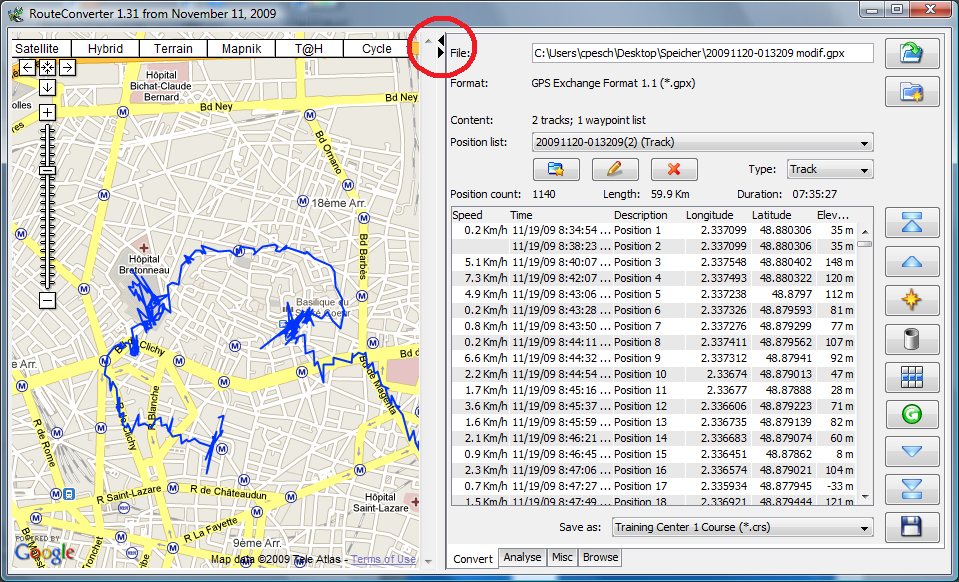 Change size of map and position list with divider